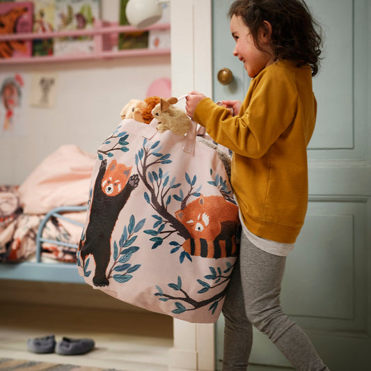 ALPTALL storage bag, pink/red panda pattern, 53 l