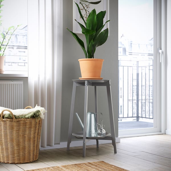 ALPVIDE - Plant stand, grey, 71 cm