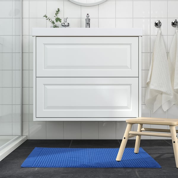 ALSTERN - Bath mat, bright blue, 50x80 cm