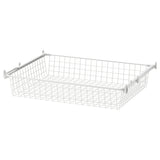 ALTARLIDEN wire basket with pull-out rail, white, 80x62 cm