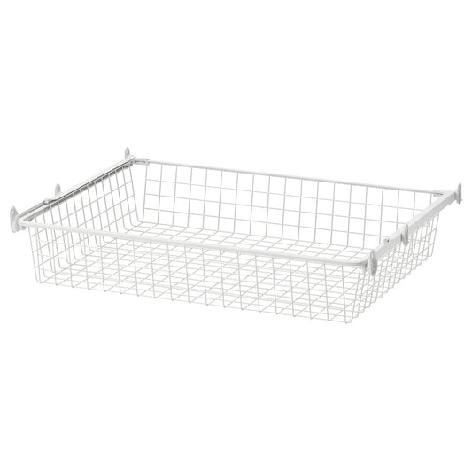 ALTARLIDEN wire basket with pull-out rail, white, 80x62 cm