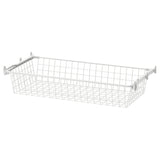 ALTARLIDEN wire basket with pull-out rail, white, 80x42 cm