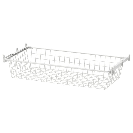 ALTARLIDEN wire basket with pull-out rail, white, 80x42 cm