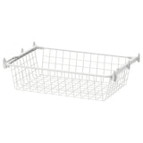 ALTARLIDEN wire basket with pull-out rail, white, 60x42 cm