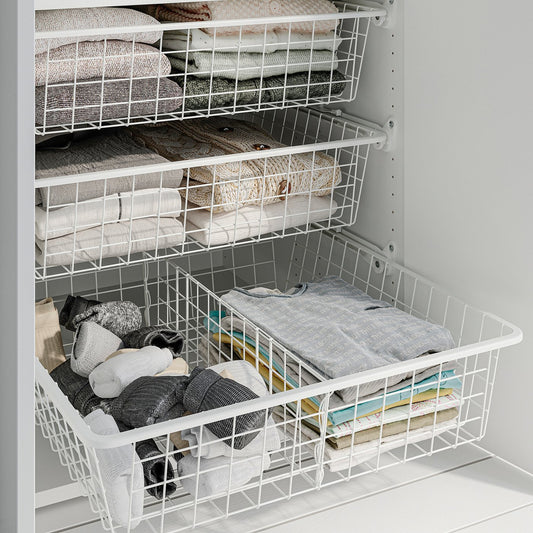ALTARLIDEN wire basket with pull-out rail, white, 60x62 cm