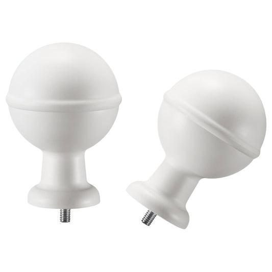 ALVARSTÅNDS finials, 1 pair, white, 5.4 cm