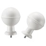 ALVARSTÅNDS finials, 1 pair, white, 5.4 cm