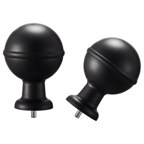 ALVARSTÅNDS finials, 1 pair, black, 5.4 cm