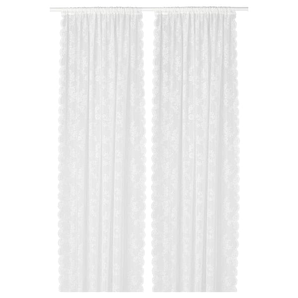 Ikea ALVINE SPETS Mesh curtains, 1 pair - dirty white 145x300 cm , 145x300 cm