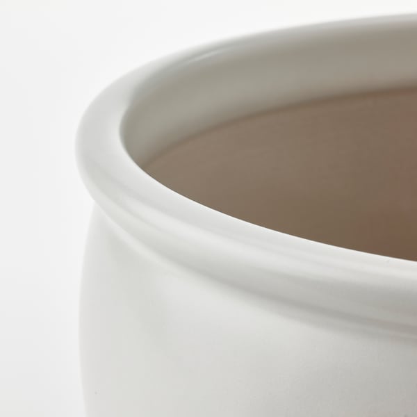 AMBRARÖNN - Plant pot, in/outdoor/white, 19 cm