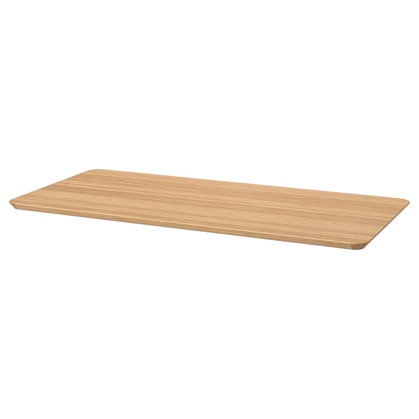 ANFALLARE / OLOV desk, bamboo/black, 140x65 cm
