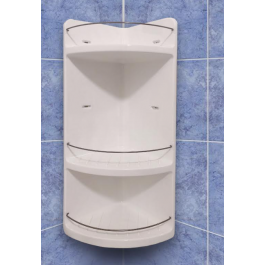 CORNER SHOWER ACCESSORY LARGE SCREWS POLYPROPYLENE WHITE