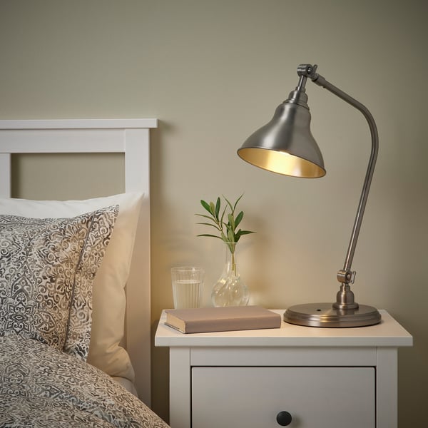 ANKARSPEL - Work lamp, pewter effect ,