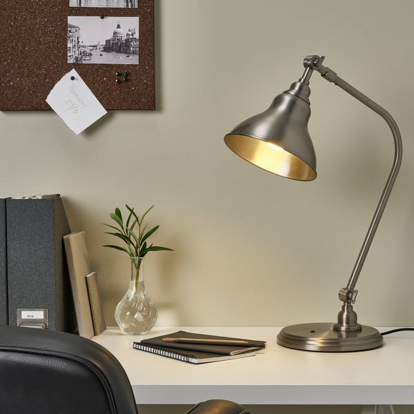 ANKARSPEL work lamp, pewter effect, 20 cm