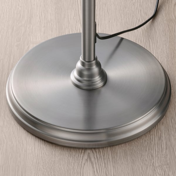 ANKARSPEL floor/reading lamp, pewter effect, 23 cm