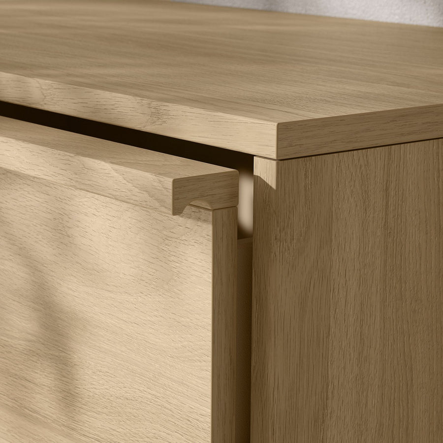 ANKARUDDEN chest of 4 drawers, oak effect, 80x48x107 cm