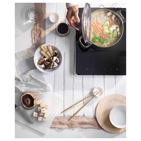 ANNONS - 5-piece cookware set, glass/stainless steel
