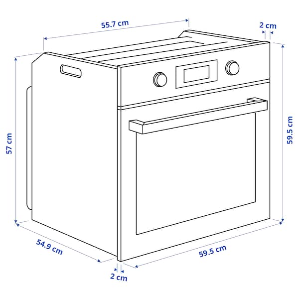 Ikea ANRÄTTA Thermoventilated oven - stainless steel ,