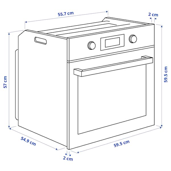 ANRÄTTA Thermoventilated/pyrolytic oven - stainless steel ,