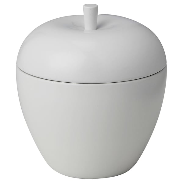 ANSPRÅKSLÖS scented candle in metal tin, apple/Apple and pear white, 9 cm