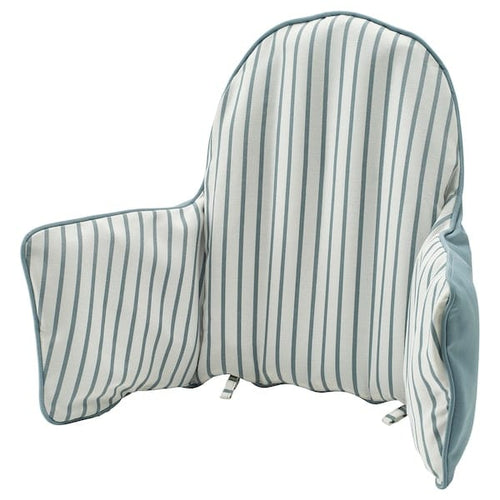 ANTILOP supporting cushion and cover, blue/white striped