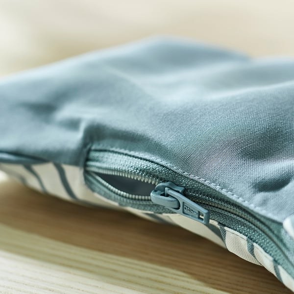 ANTILOP supporting cushion and cover, blue/white striped