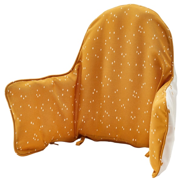 ANTILOP - ANTILOP Supporting cushion and cover, dark yellow/white dotted