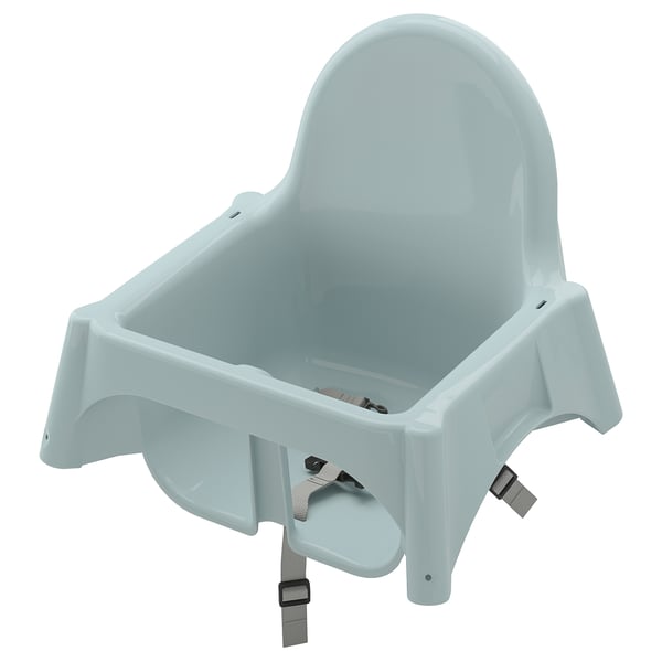 ANTILOP seat shell for highchair, grey-blue, 25x35x37 cm