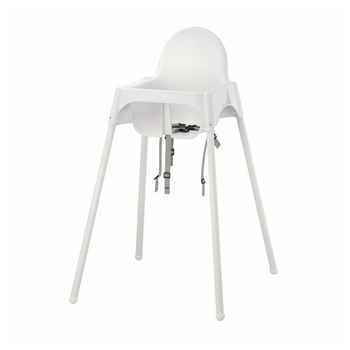 ANTILOP - ANTILOP Highchair with safety belt, white/white