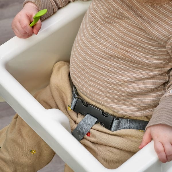 Ikea ANTILOP - Highchair with safety belt, white/silver-colour