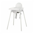 ANTILOP highchair with tray, white/white, 56x90x60 cm