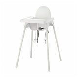 ANTILOP highchair with tray, white/white, 56x90x60 cm