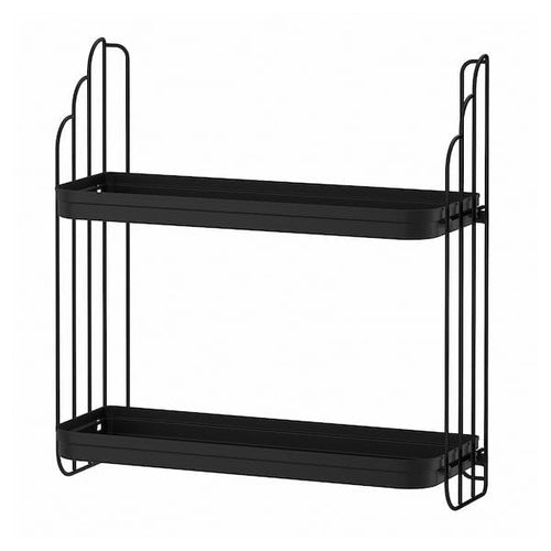 APOTEKARE wall shelf, black, 50x52 cm