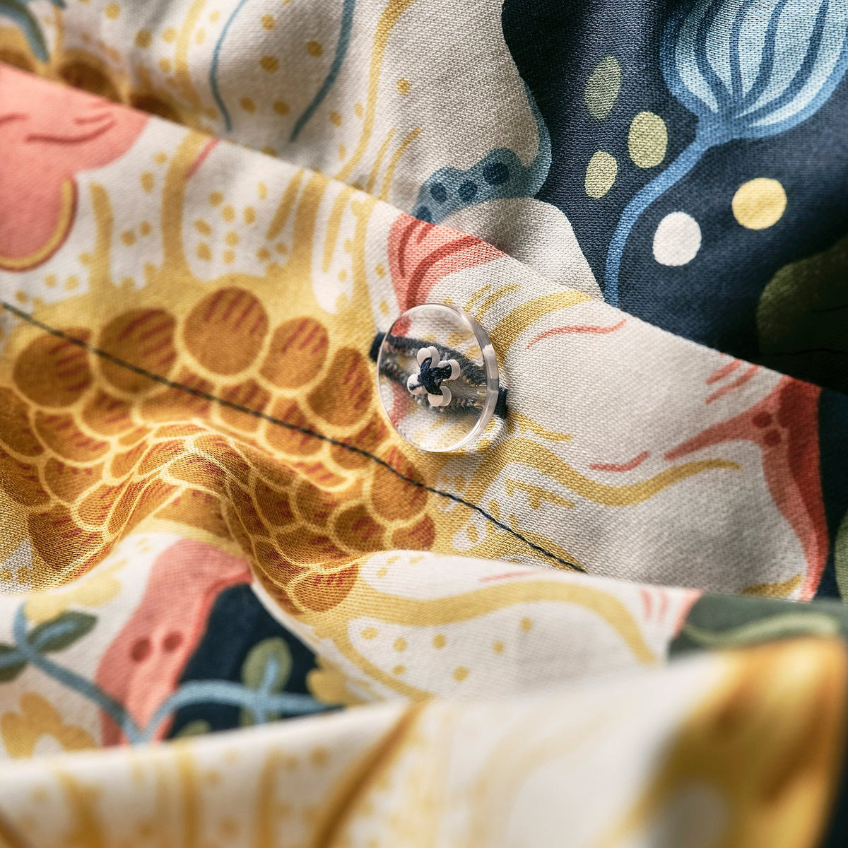 ARENBOK duvet cover and pillowcase, dark blue/floral pattern, 150x200/50x80 cm