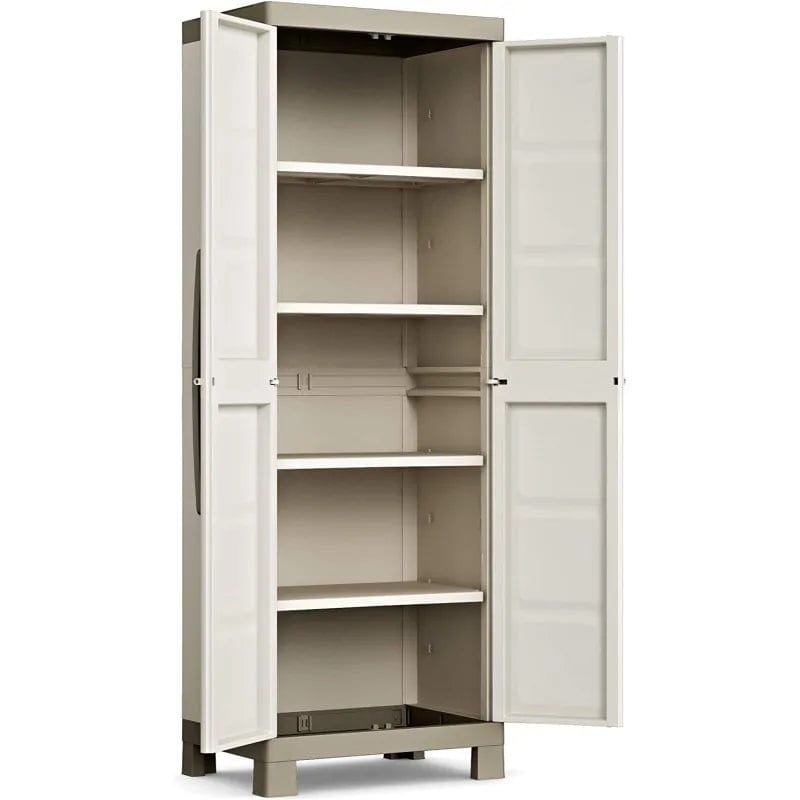 Bricocenter EXCELLENCE HIGH MULTI-PIANE ADJUSTABLE CABINET - 65x45x182H BEIGE/TORTURE