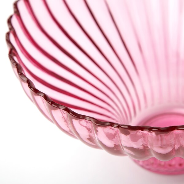 AROMATISK - Serving bowl, glass pink, 25 cm