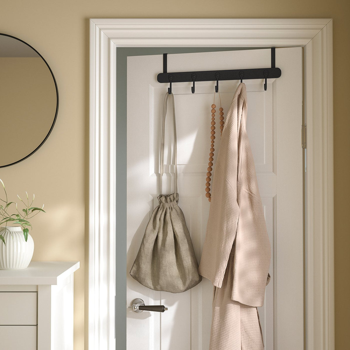 ÅRSJÖN hanger for door/wall, black, 48 cm