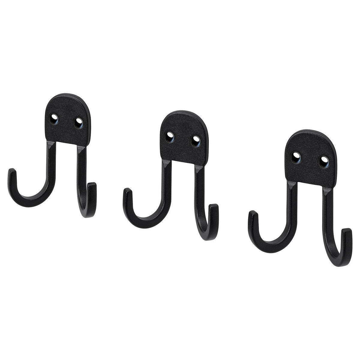 ÅRSJÖN double hook, black, 8x9x3 cm, 3 pack