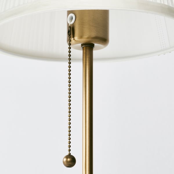 ÅRSTID table lamp, brass/white, 22 cm