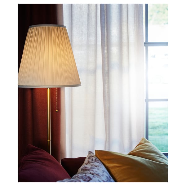 ÅRSTID floor lamp, brass/white, 36 cm