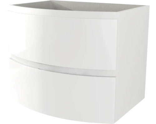 VAGUE GLOSSY WHITE WASHBASIN BASE UNIT W 69 P52