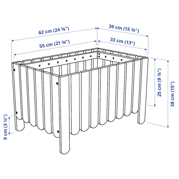 ASKHOLMEN - Planter/rampican stand, outdoor, dark brown