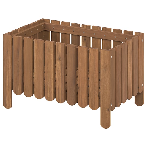 ASKHOLMEN - Planter/rampican stand, outdoor, dark brown