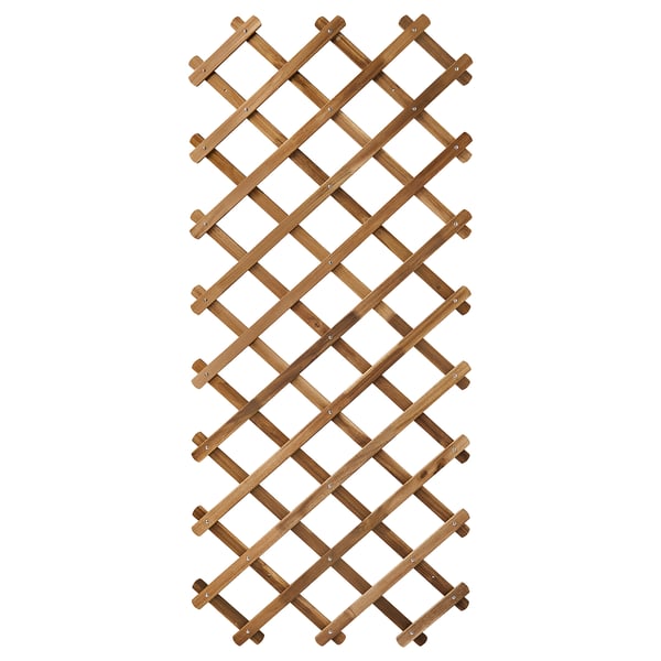 ASKHOLMEN flower box w trellis, outdoor, dark brown
