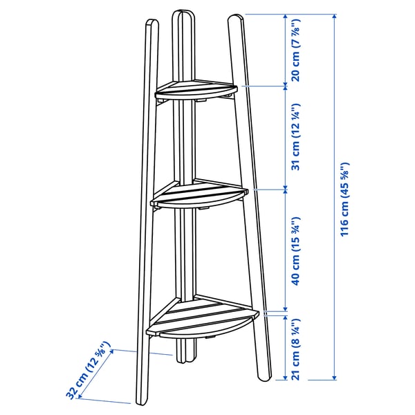 ASKHOLMEN - Plant stand, dark brown
