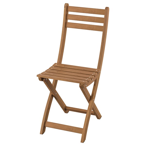 ASKHOLMEN chair, outdoor, foldable dark brown, 36x87x49 cm