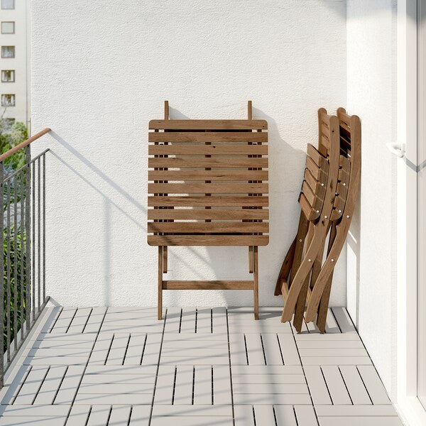 ASKHOLMEN - Folding table/2 chairs, garden ,