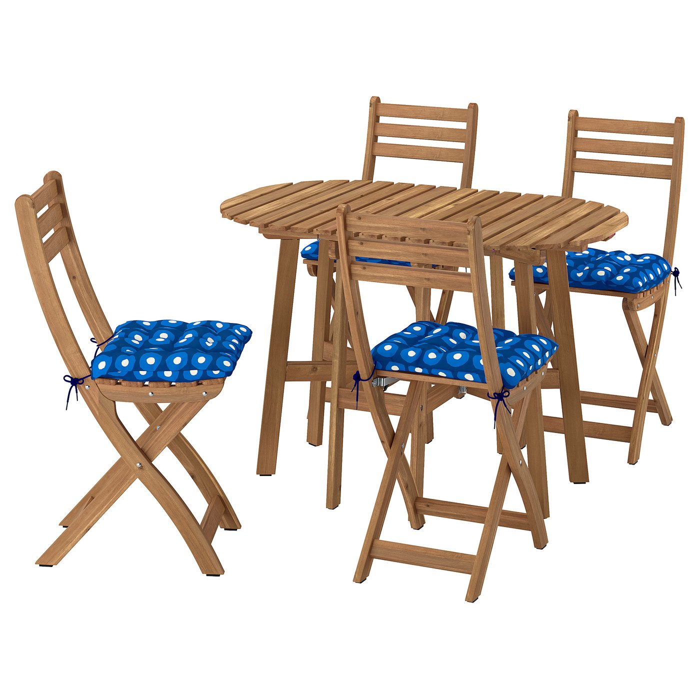 ASKHOLMEN gateleg table+4 chairs, outdoor