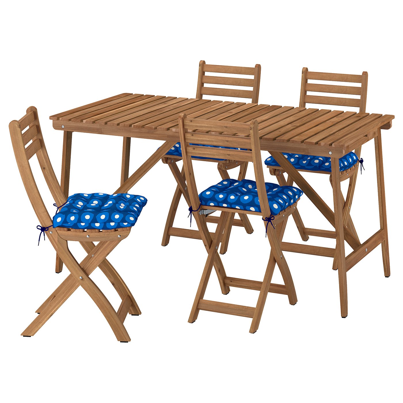 ASKHOLMEN table+4 folding chairs, outdoor