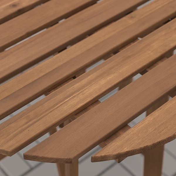 ASKHOLMEN gateleg table, outdoor, dark brown, 72x70 cm